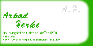 arpad herke business card